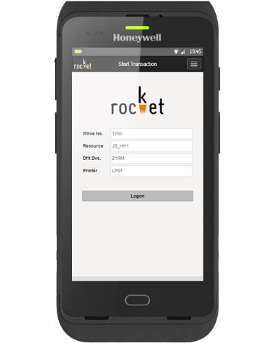 CT40-Rocket Mobile Logon Screen